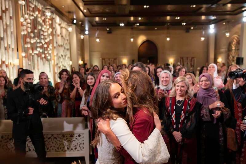 Queen Rania and Princess Iman during the pre-wedding henna party. Photo: Royal Hashemite Court
