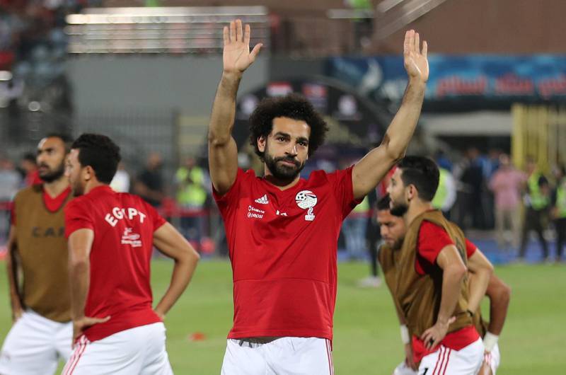 Soccer Football - African Nations Cup Qualifier - Egypt v Swaziland - Al-Salam Stadium, Cairo, Egypt - October 12, 2018  Egypt's Mohamed Salah during the warm up before the match  REUTERS/Mohamed Abd El Ghany