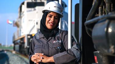 Sara Mohamed Almazrouei, Etihad Rail. Victor Besa / The National