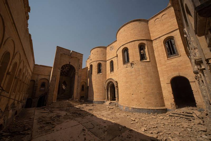 Damaged by ISIS in 2017, the church was originally built in the 19th century by the Dominican Order. Courtesy Ministry of Culture and Knowledge Development