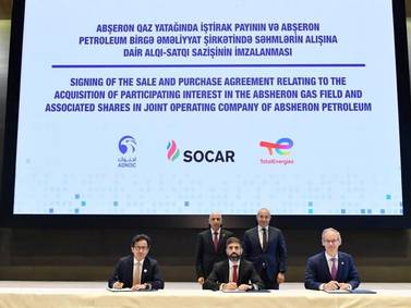 Adnoc to acquire 30% stake in Azerbaijan's Absheron gasfield