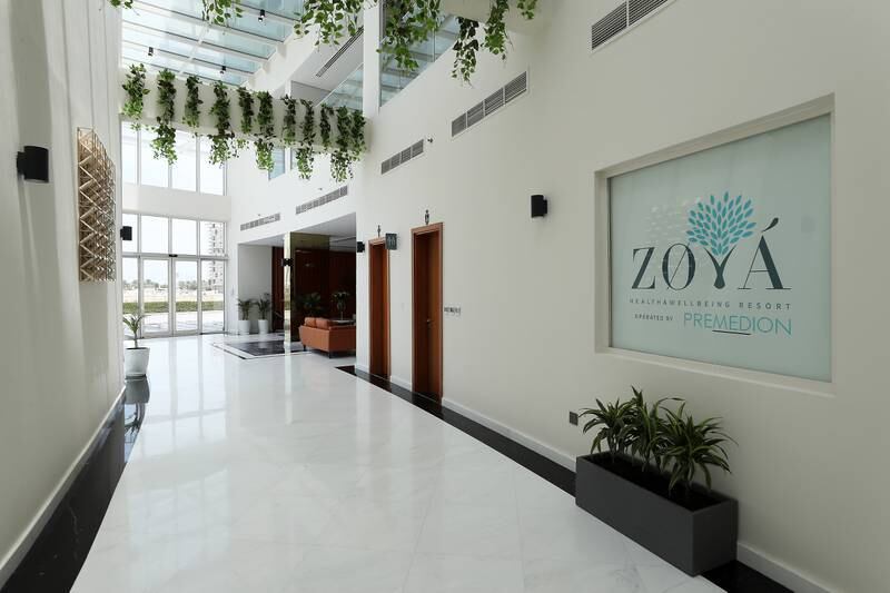 The lobby at Zoya Health & Wellbeing Resort.