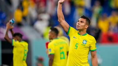 An image that illustrates this article Neymar hails 'best in the world' Casemiro after watching Brazil from hotel