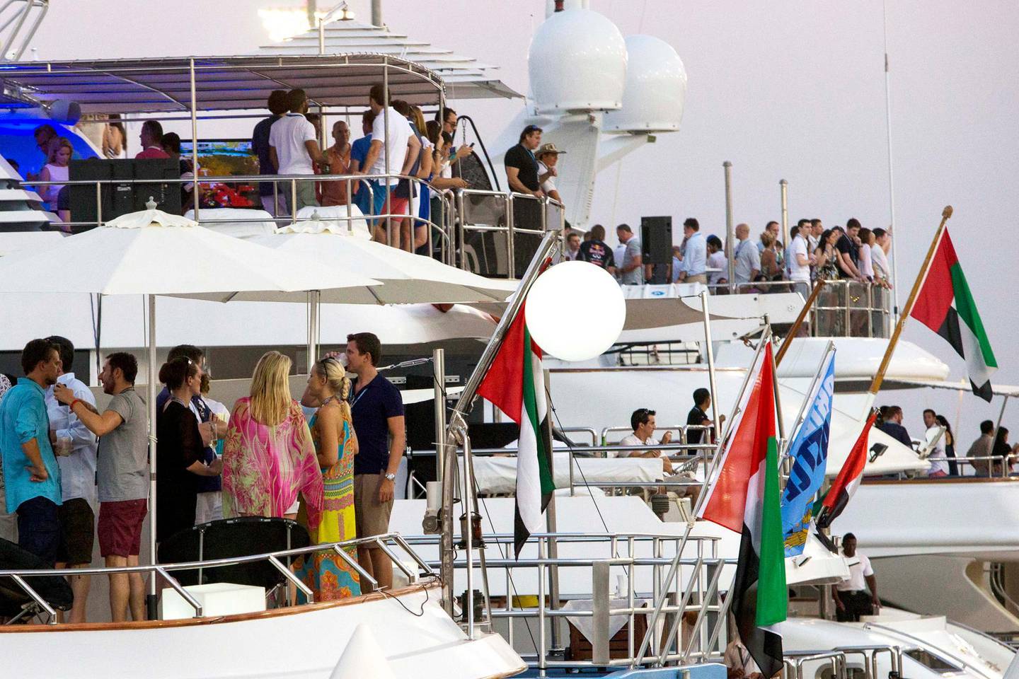There will be a number of yacht parties taking place over race weekend in Abu Dhabi. Christopher Pike / The National