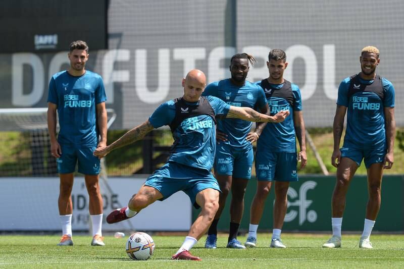 Jonjo Shelvey underwent a medical at Nottingham Forest on Monday. Getty Images.