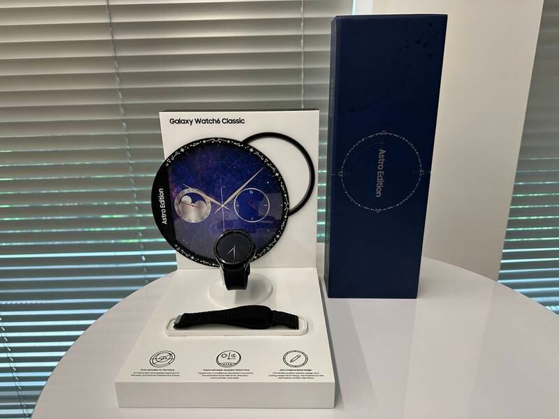 The Samsung Galaxy Watch6 Astro Edition, seen in a media preview in Seoul. Alvin R Cabral / The National