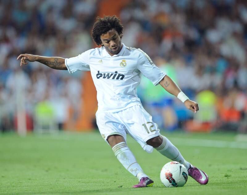 Marcelo won La Liga with Real Madrid in 2011-12. Getty