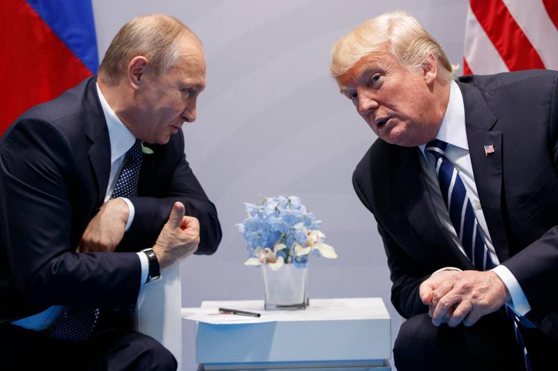 FILE In this file photo taken on Friday, July 7, 2017, U.S. President Donald Trump meets with Russian President Vladimir Putin at the G-20 Summit in Hamburg, Germany. If Vladimir Putin fulfills the goals heâ€™s set for his new six-year term as president, Russia in 2024 will be far advanced in new technologies, many of its notoriously poor roads will be improved, and its people will be living significantly longer. But thereâ€™s wide doubt about how much of that heâ€™ll achieve, if any of it. (AP Photo/Evan Vucci, File)