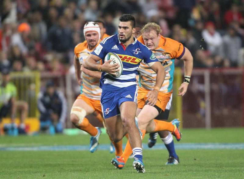 Damien de Allende of Western Stormers shown during a Super Rugby match last season in Cape Town. Luke Walker / Gallo Images / Getty Images / May 24, 2014