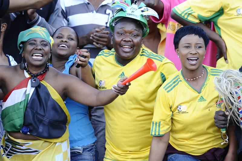 Fans during the 2014 Fifa World Cup Qualifier match between South Africa and Ethiopia at Royal Bafokeng Stadium on June 3, 2012, in Rustenburg, South Africa.