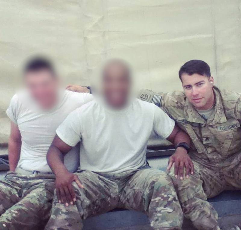 Rodger Pinto, right, poses for a photo while serving in Afghanistan. Photo: Rodger Pinto