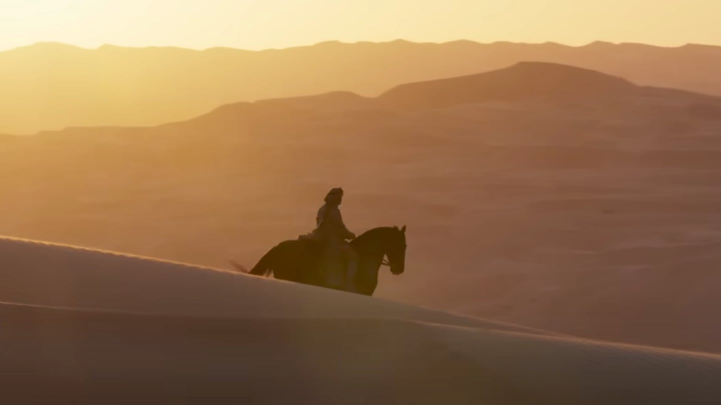 Tom Cruise in the Liwa desert in the new trailer for 'Mission Impossible: Dead Reckoning Part One'.