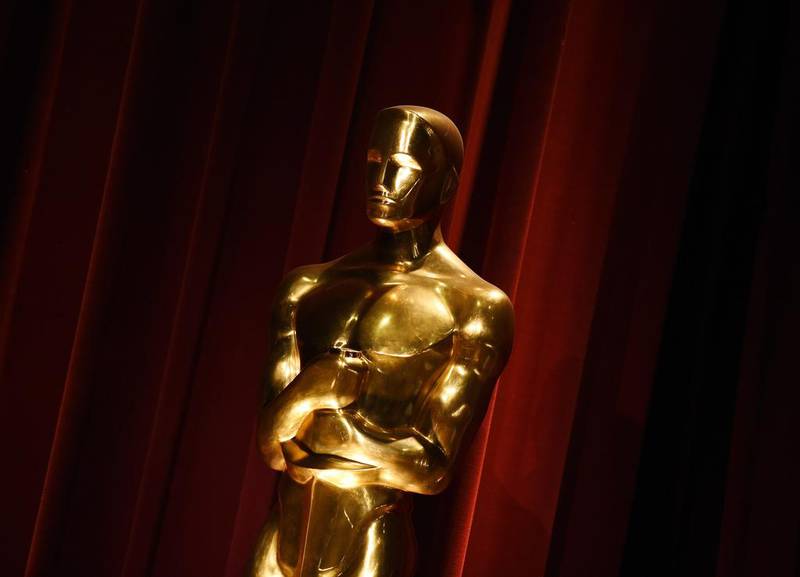 An Oscar statue on display during the Academy Awards nominations. AFP