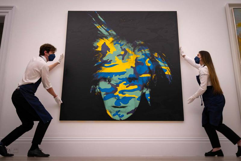 'Self-Portrait' by artist Andy Warhol is expected to fetch up to $20 million. AFP