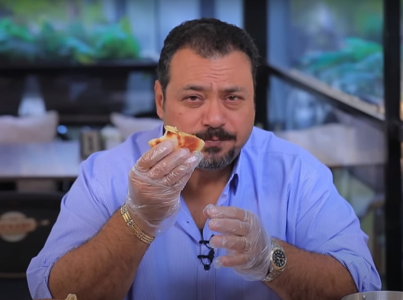 One of the most popular features is when he speaks to viewers about the taste and texture of the food he is eating. Photo: CBS Sofra