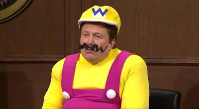 Elon Musk dressed up as 'Super Mario' character Wario during 'SNL'. Twitter/SNL