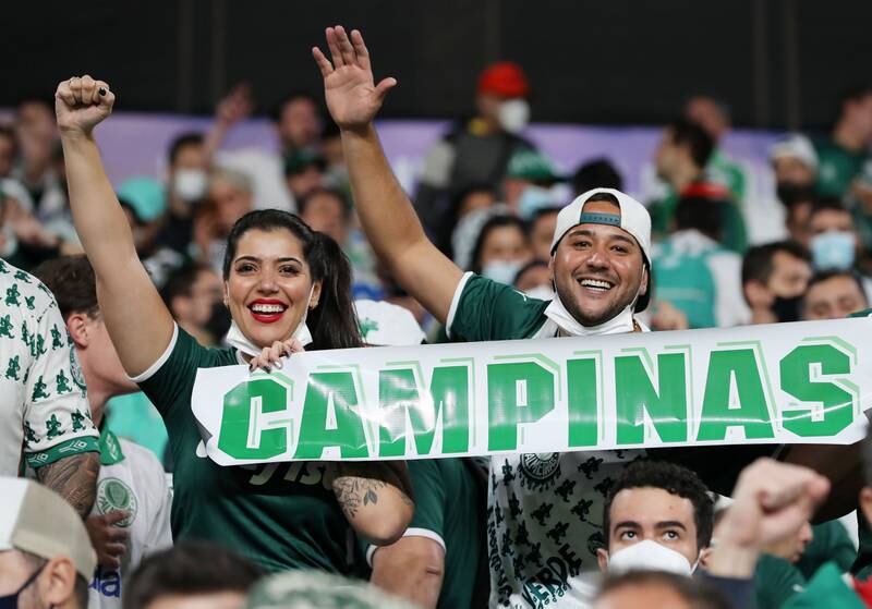 Palmeiras fans before the game.