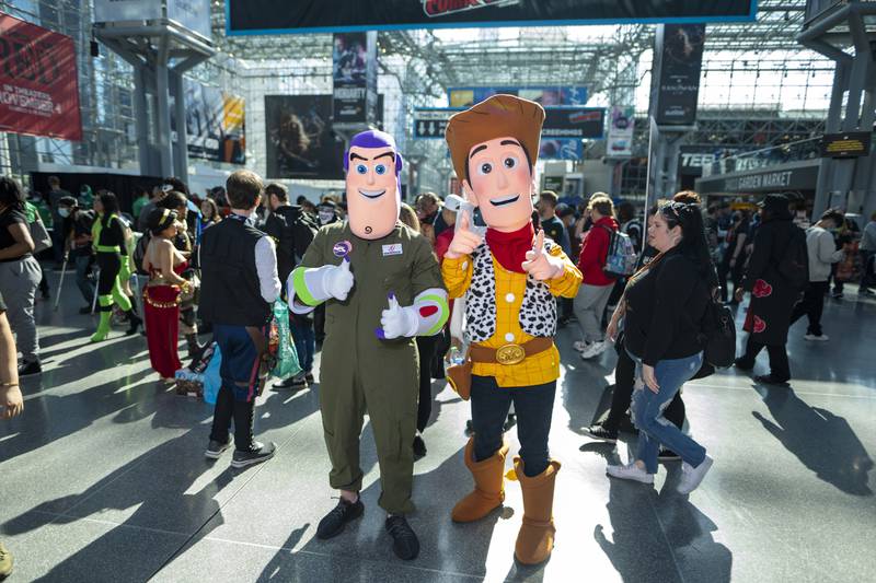 Buzz Lightyear, left, and Sheriff Woody from 'Toy Story'. AP Photo