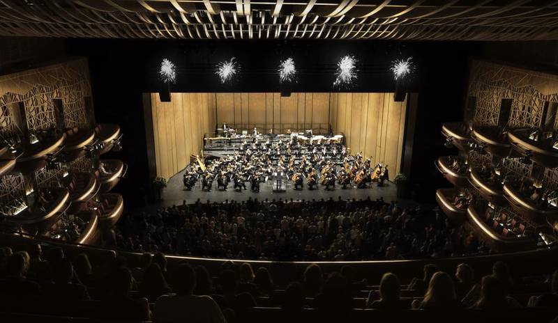 The BBC Symphony Orchestra perform at the opening night of the BBC Proms Dubai at Dubai Opera. Courtesy: Dubai Opera