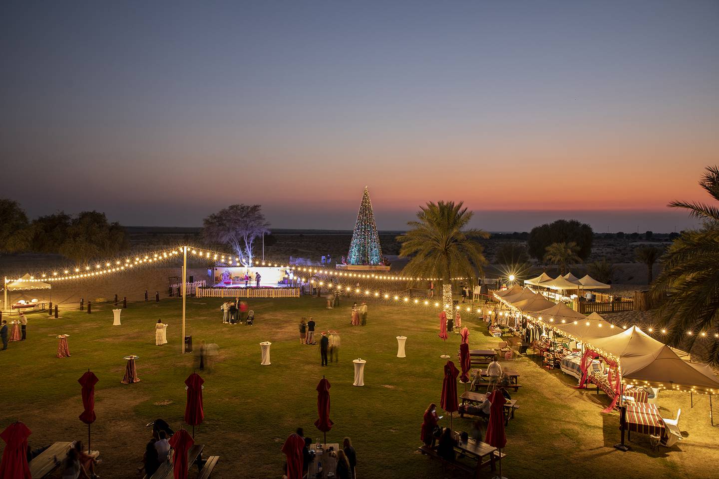 Bab Al Shams is hosting a festive market against the desert backdrop. Photo: Bab Al Shams