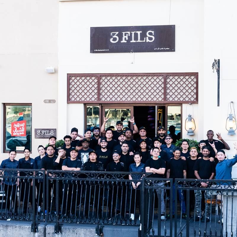 3 Fils has been named the No 1 restaurant in on the Mena's 50 Best Restaurants list. Photo: 3 Fils