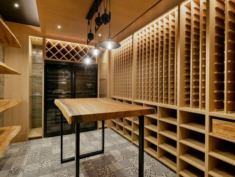 A wine cellar, to be filled at will by the owner.