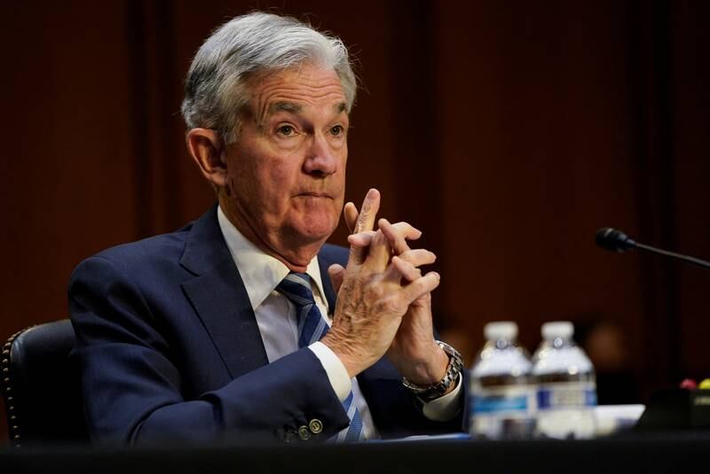 Federal Reserve chairman Jerome Powell is questioned by the US Senate Banking Committee. Reuters