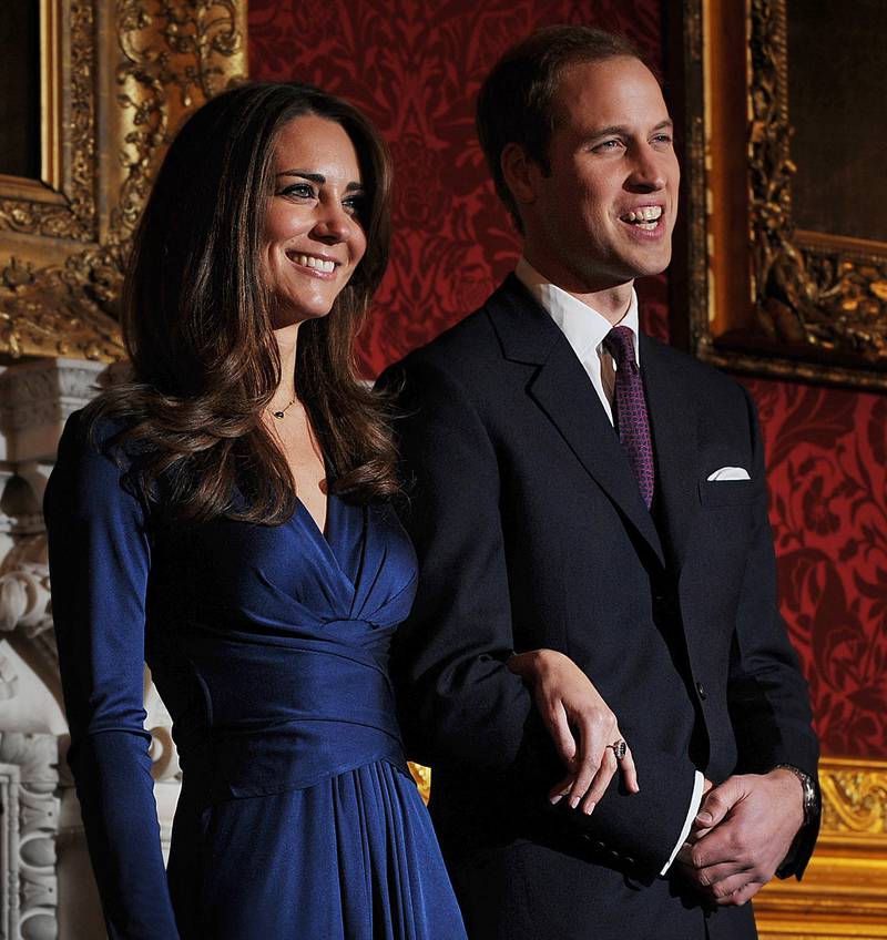 William and Kate pose for photographers to mark their 2010 engagement. AFP
