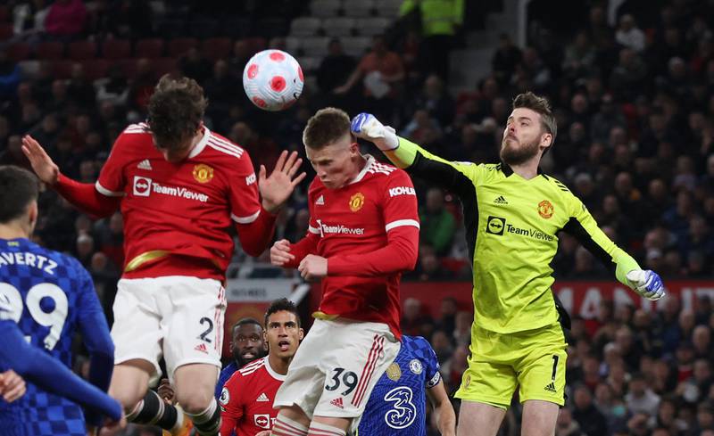 MANCHESTER UNITED RATINGS: David de Gea - 7: Really busy first half as Chelsea had nine shots in the first 30 minutes, his best save against Havertz just before half-hour mark and another from the same player soon after. Finally beaten by Alonso’s volley on the hour. Reuters