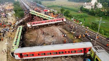 Derailed coaches after a train crash in the Balasore district of Odisha, India. Reuters