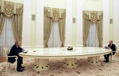 Russian President Vladimir Putin meets German Chancellor Olaf Scholz in Moscow to discuss the Ukraine crisis. Reuters