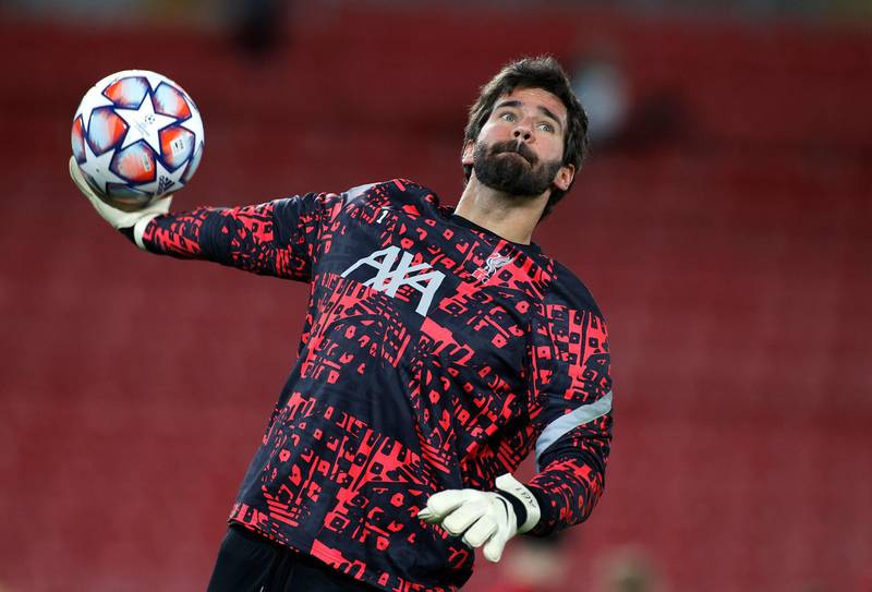 LIVERPOOL RATINGS: Alisson Becker - 6: Had little work to do after blocking Anders Dreyer's attempt in the third minute but makes team-mates feel secure. Always offers an outlet ball for a defender under pressure. Getty