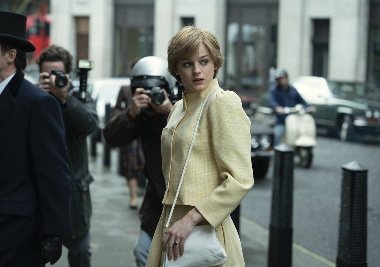 Emma Corrin as Princess Diana in season four of 'The Crown'. Photo: Netflix 