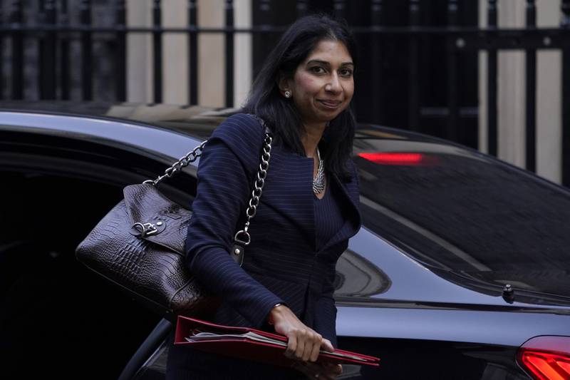 Suella Braverman, Britain's Home Secretary, has pledged to crackdown on some climate protests. AP.
