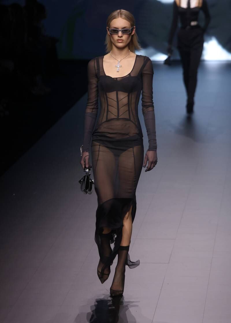 Kardashian’s curation showed her full embrace of Dolce & Gabbana’s Italian roots. EPA