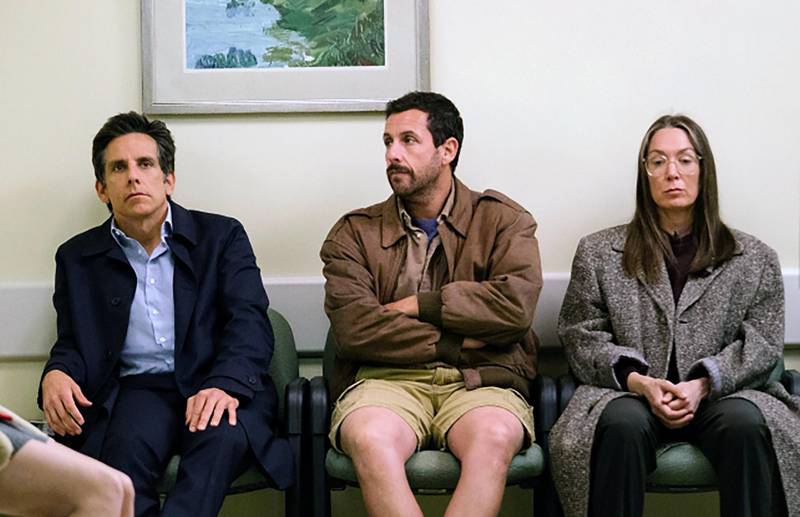 In 'The Meyerowitz Stories', Sandler plays both volatile and melancholy pitch perfectly. Courtesy Netflix