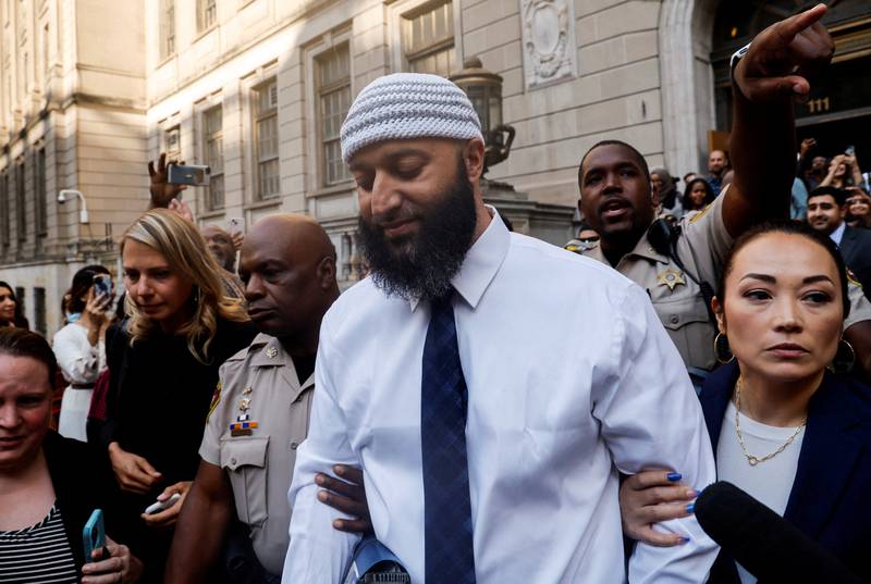 Adnan Syed, whose case was chronicled in the hit podcast "Serial," departs after a judge overturned Syed's 2000 murder conviction and ordered a new trial during a hearing at the Baltimore City Circuit Courthouse in Baltimore, Maryland, U. S. , September 19, 2022.  REUTERS / Jonathan Ernst    TPX IMAGES OF THE DAY