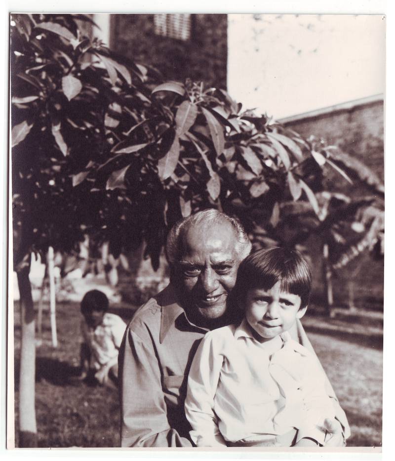 Adeel Hashmi with his grandfather, Urdu poet Faiz Ahmed Faiz. All Photos: Adeel Hashmi