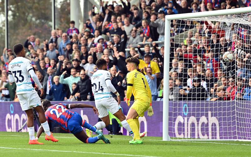 Odsonne Edouard scores Palace's first goal. AFP