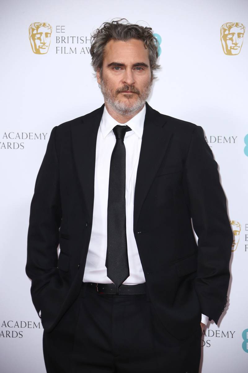 Joaquin Phoenix attends the Bafta - EE British Academy Film Awards 2020 Nominees' Party at Kensington Palace on Saturday, February 1. AP
