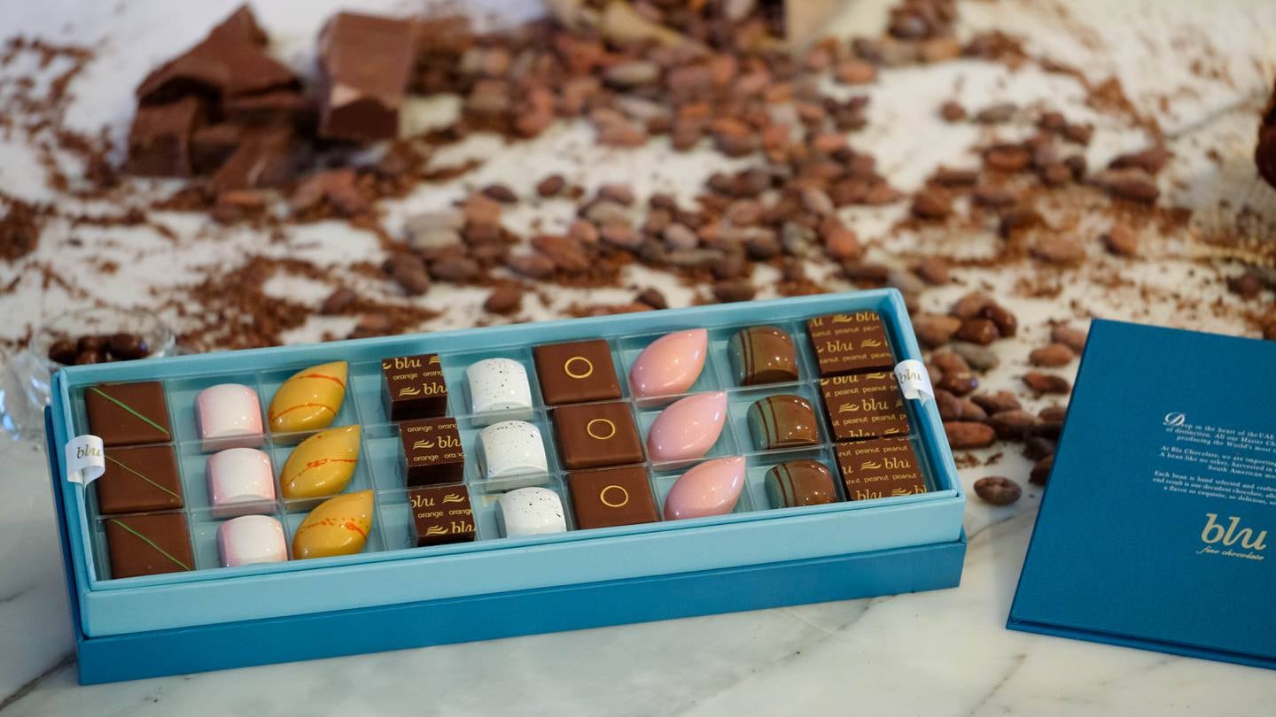 Artisanal chocolate brand Blu is Emirati-owned and has an array of flavours