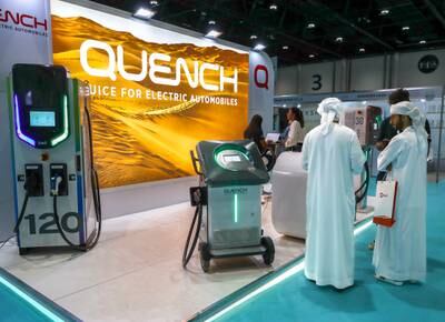 Quench, who produce electric vehicle chargers. The UAE plans to increase the number of EV charging stations to 800 by the end of the year.