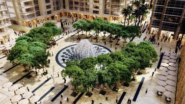 A glimpse at the striking plaza at the heart of the ambitious regeneration vision for Deira.