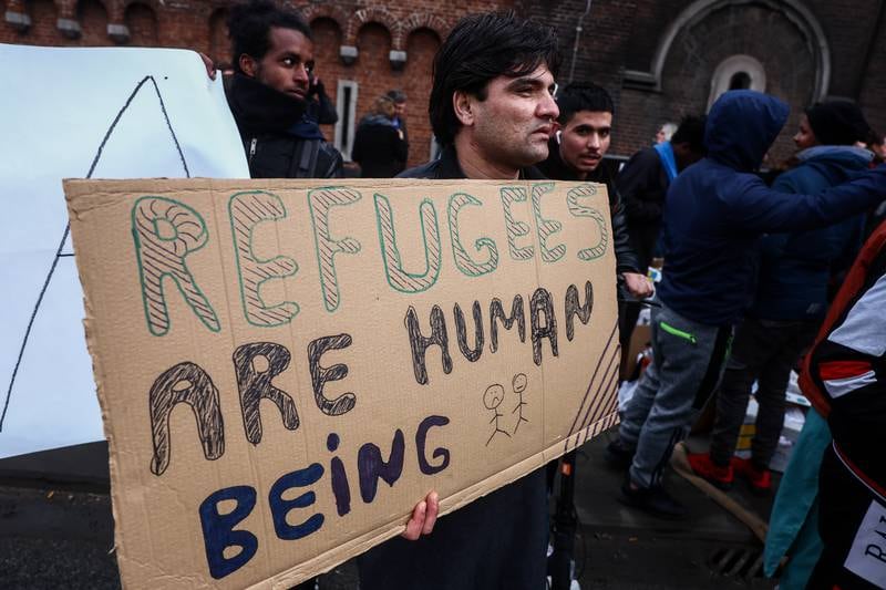 Migrants and members of NGOs are calling for better help in Belgium. EPA