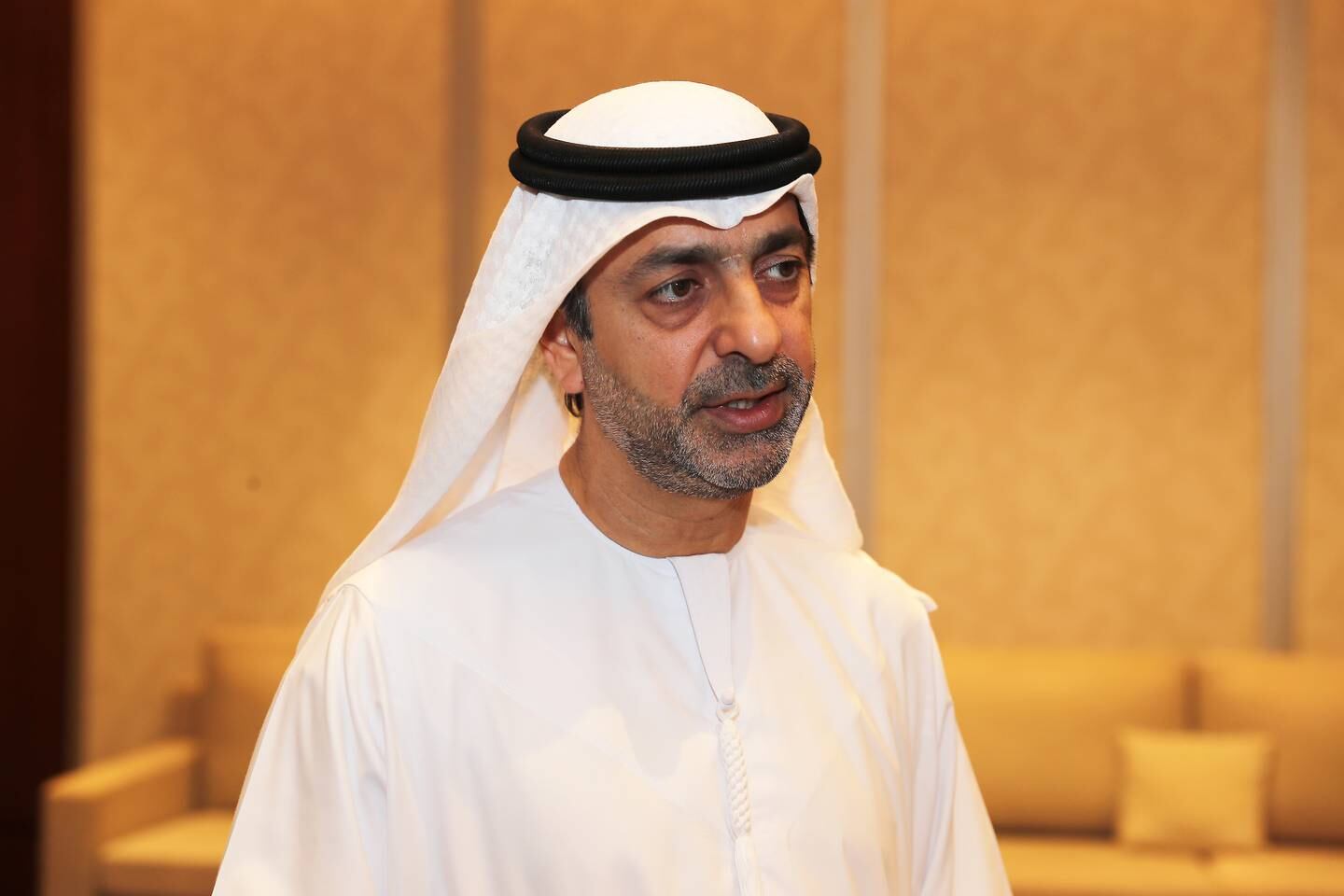 Younis Al Khouri in Abu Dhabi. Pawan Singh / The National