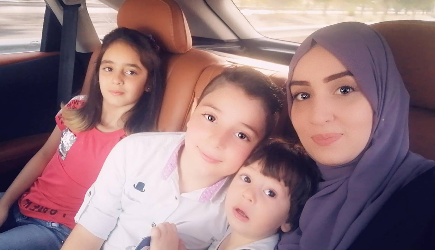 Walaa Mazen Al Saed and her three children Courtesy: Al Saed family