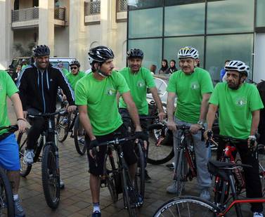 Sheikh Hamdan is encouraging people in Dubai to get on their bikes for the Dubai Ride event. Supplied