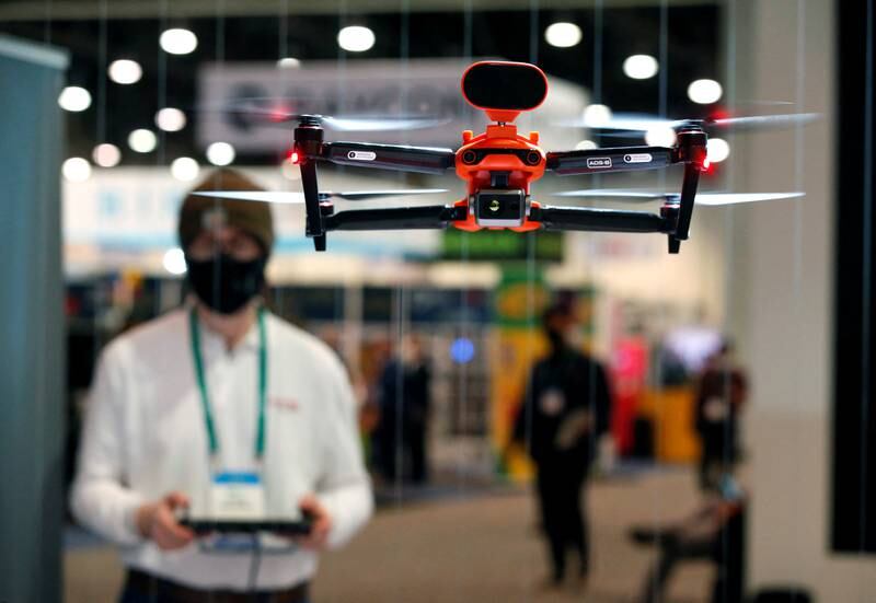 A demonstration of a Autel Robotics Evo2 Enterprise drone at CES 2022. Reuters