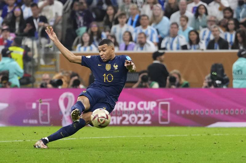 Mbappe volleyed in France's second, 97 second after scoring his first. AP Photo