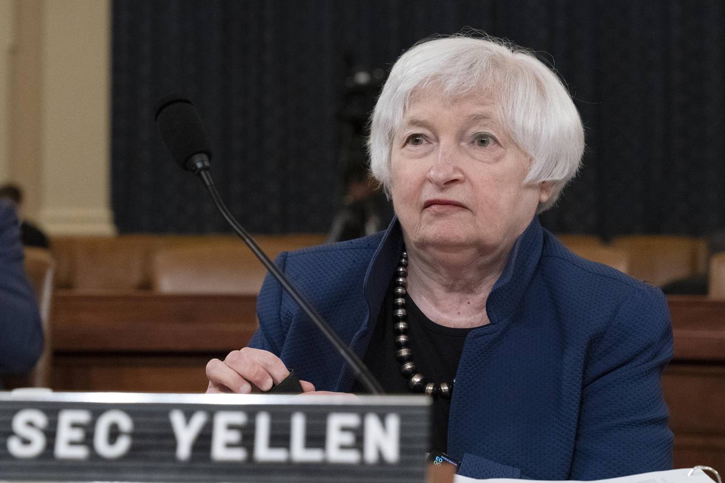 Treasury Secretary Janet Yellen speaks before the House Ways and Means Committee during a hearing this week. AP